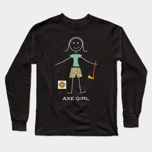 Funny Womens Axe Throwing Long Sleeve T-Shirt